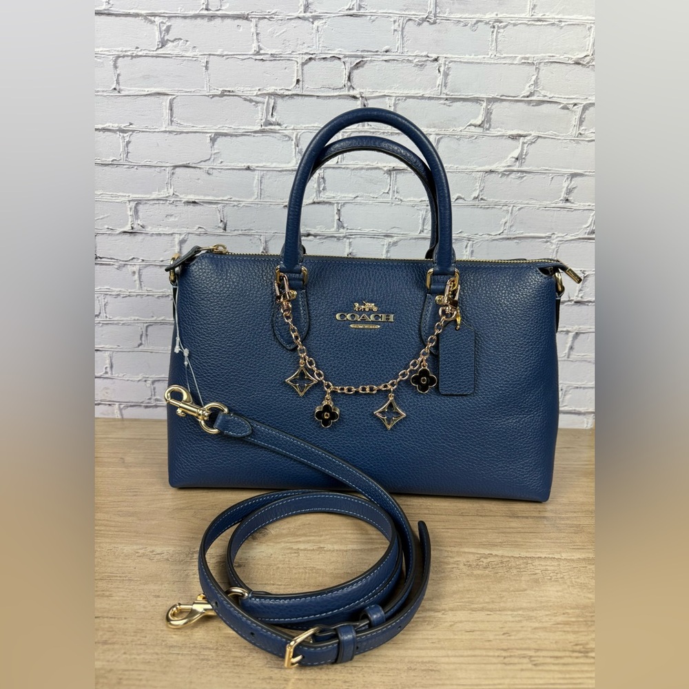 Coach Georgia Satchel Bag Deep blue free unbranded chain CR156 price is firm - Picture 11 of 16